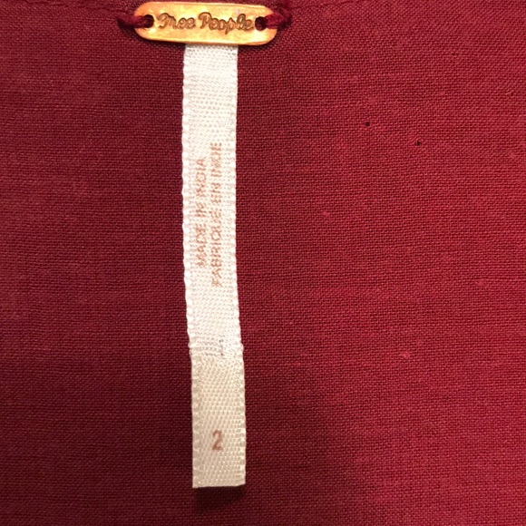 Free People flutter sleeve mini boho dress size 2 - Picture 4 of 7